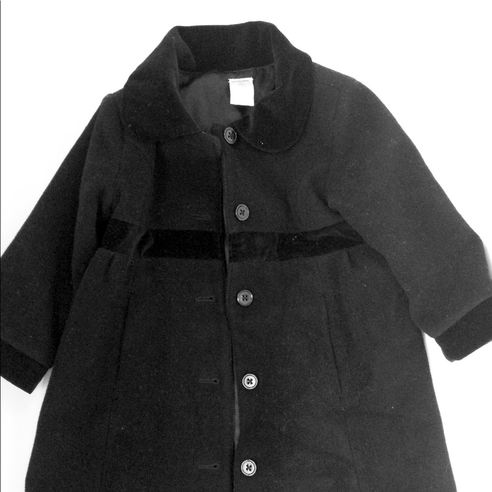 Toddler Girls pea coat black dress coat 3T